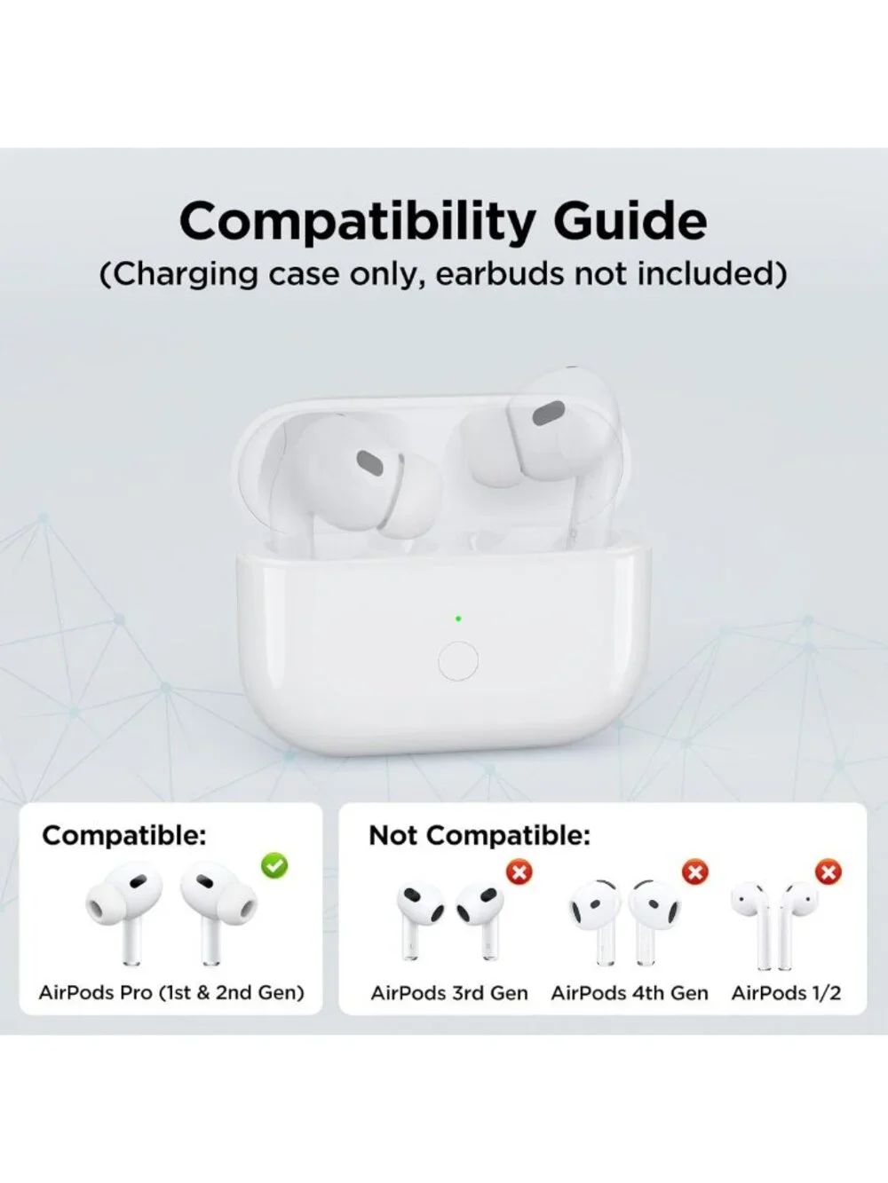 Wireless AirPod Pro Charging Case - Fast Pairing, Audio Alerts, Replacement